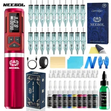 Tattoo Kit Neebol High Power Tattoo Pen Kit For Permanent Makeup Tattoo Machine