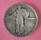 1928 Standing Liberty Quarter 25c, F - Fine