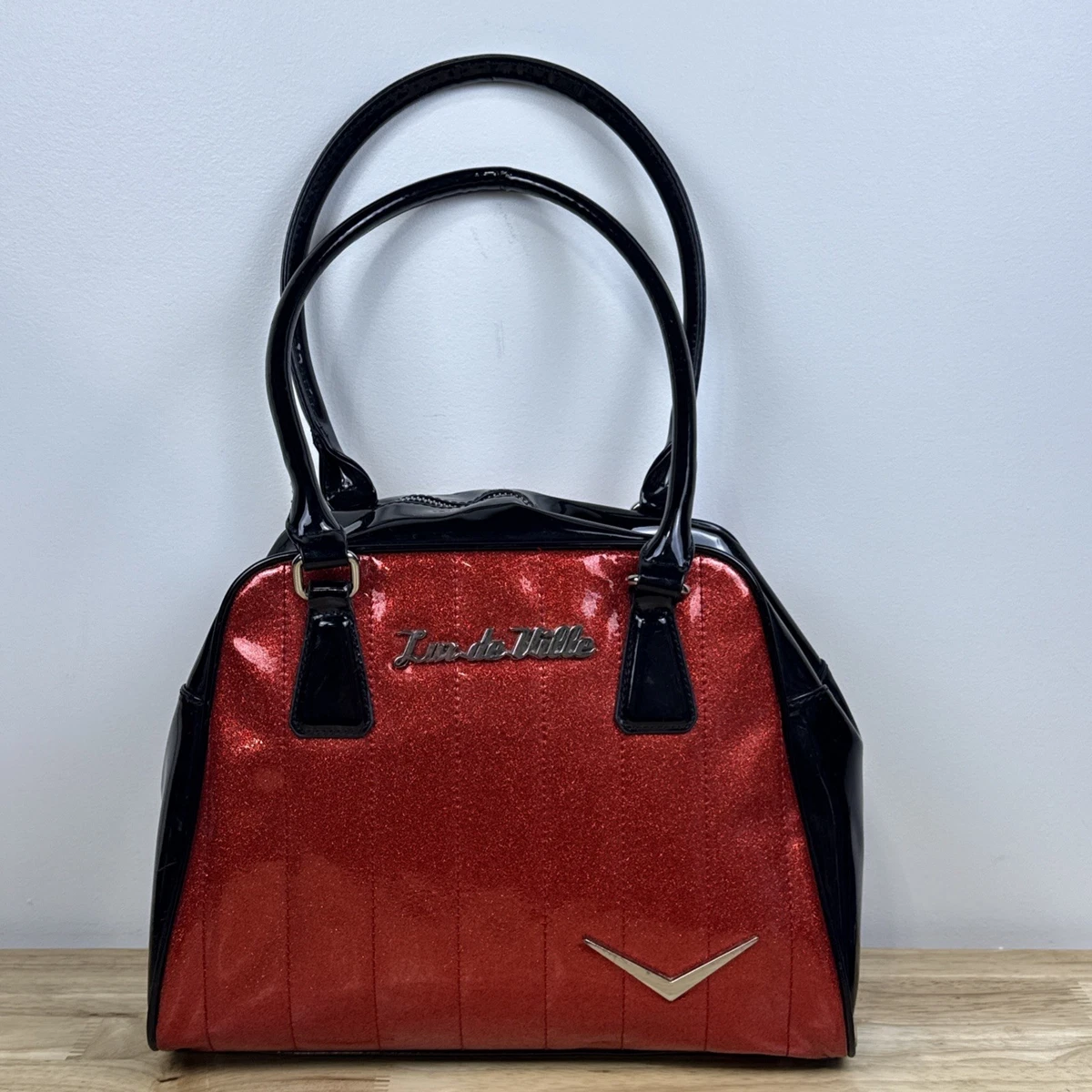 Lux de Ville Shimmer Quilted Red Mini Backpack Lux De Ville Red Bags & Handbags for Women for sale | eBay main image 4