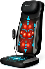 Back Massager with Heat for Office  Car Use, 4D Shiatsu Technology, Full Body M