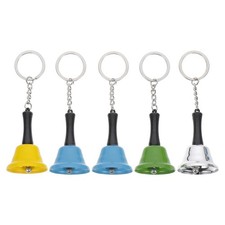 5pcs Metal Bell Pendant Key Lovely Creative Keychains Assorted Color
