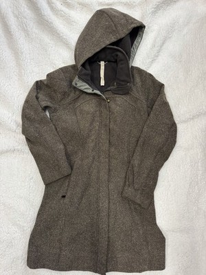 Lululemon Jacket Womens 6 Black Gray Cross Chill Cinch Back Gorpcore Herringbone