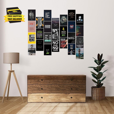 25Pcs Motivational Quotes Aesthetic Pattern Printed Collage Kit Posters with Glu