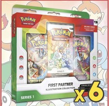 Pokemon TCG First Partner ILLUSTRATION COLLECTION CASE Factory Sealed 6 ct 