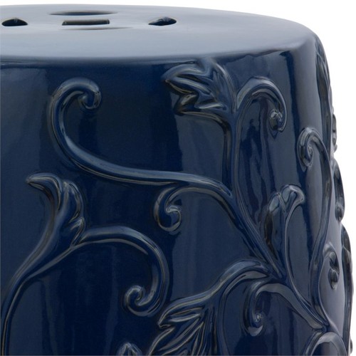 Safavieh Quatrefoil Garden Stool Light Blue