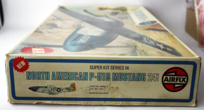 VINTAGE 70'S AIRFIX P-51D MUSTANG PLANEMODEL KIT 1:24 ENGLAND NEW
