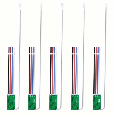 5Pack RF 433Mhz Relay Receiver Wireless Remote Control Light Switch Micro Module