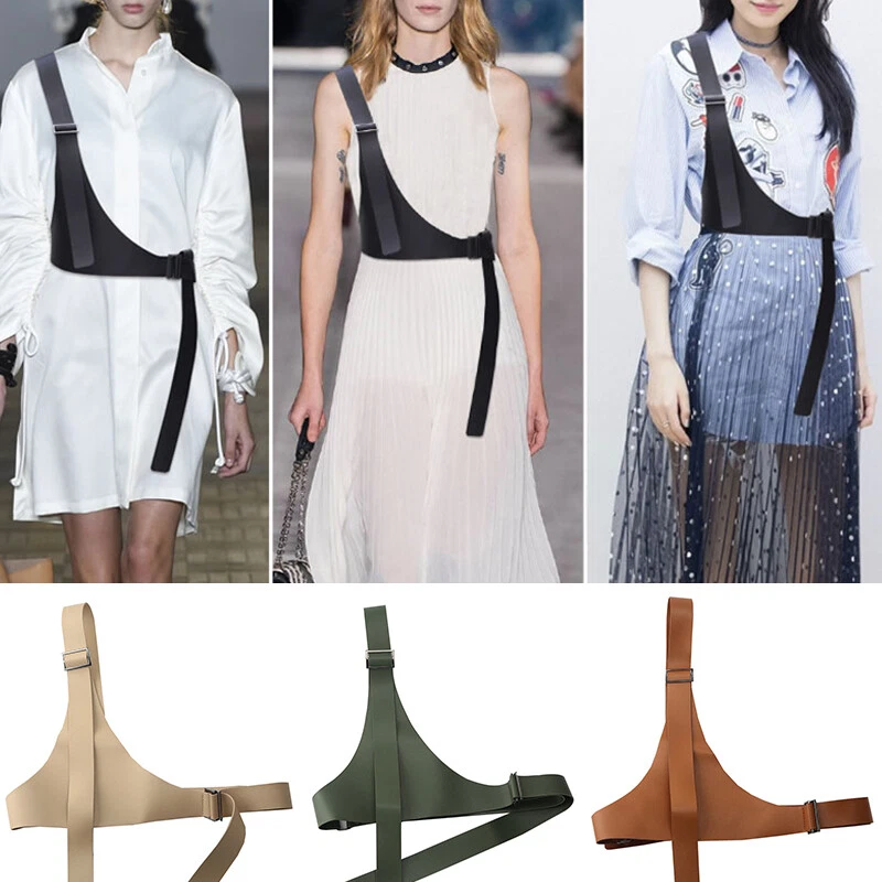 Pu strap belt skirt top