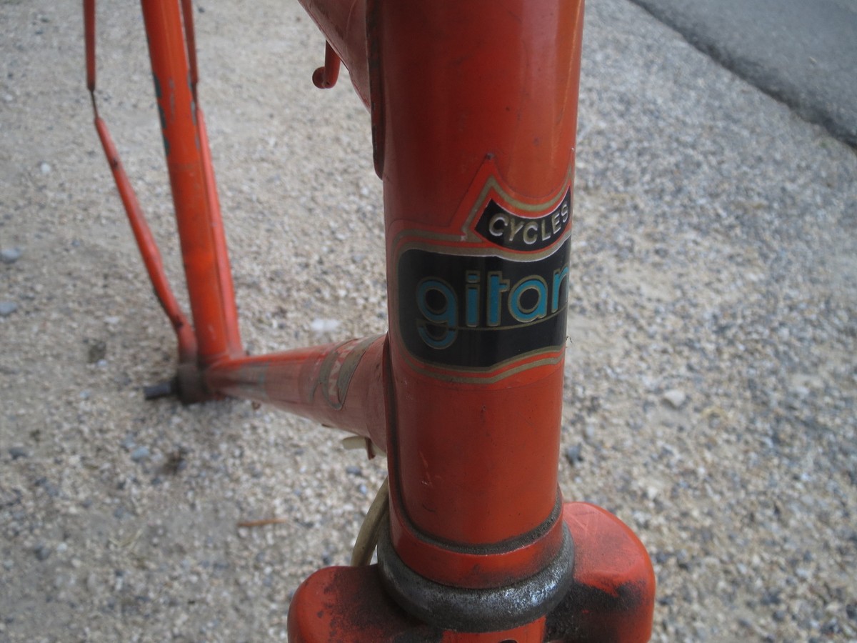 Cadre De Vélo Acier Vintage Gitane Orange – Années 80 – Taille Vélo Course Ancien