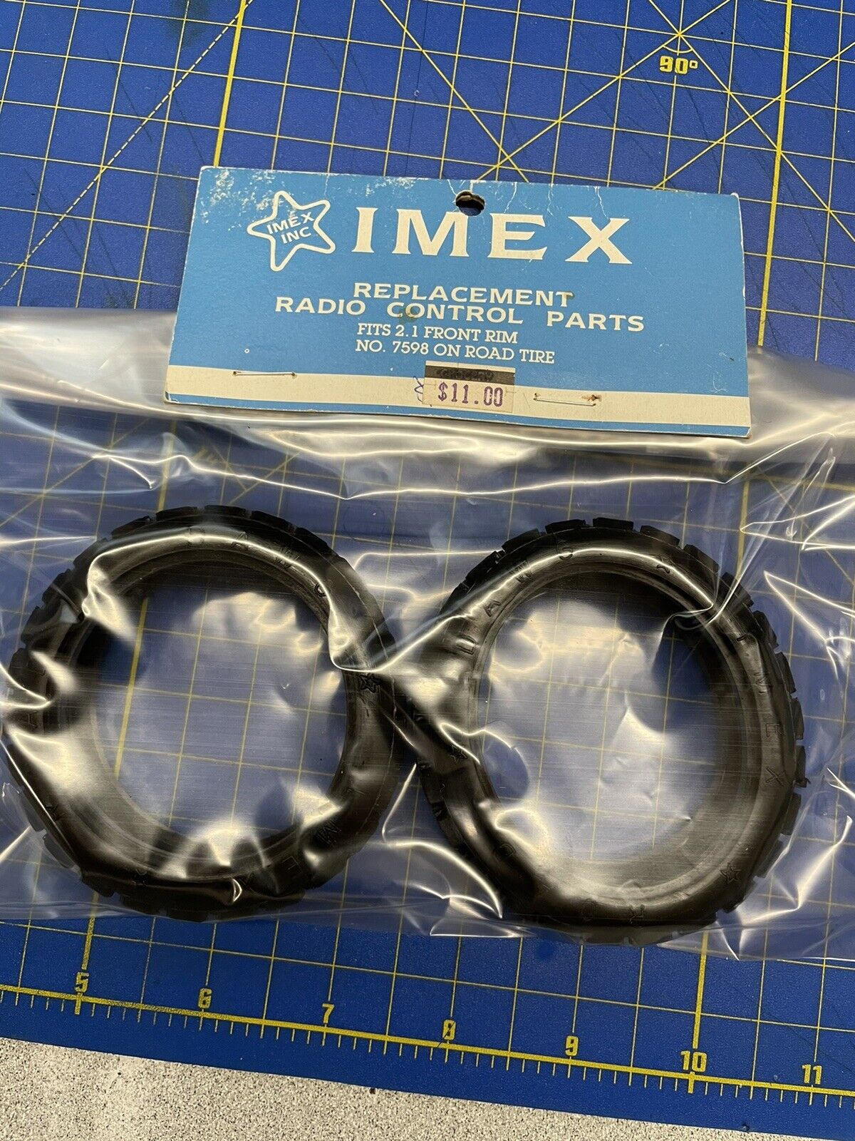 IMEX Tires set 2-Front-2-Rear ROAD DAWG on road front 2.1 rear 2.0