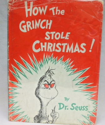 Vintage Book How the Grinch Stole Christmas by Dr. Seuss c1957