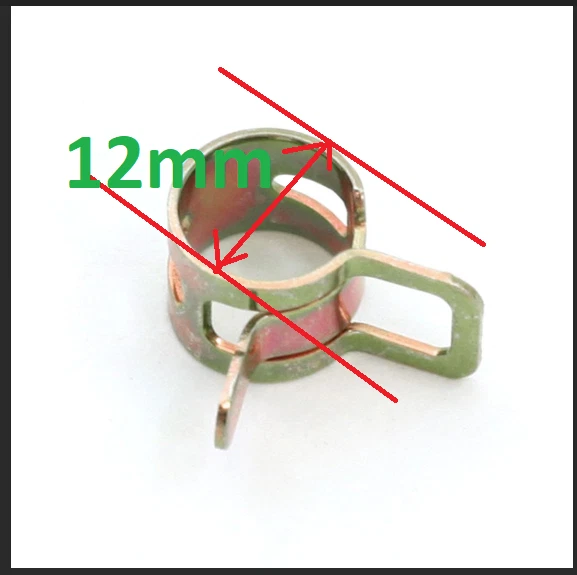 50 Pieces Spring clip 1/4" Fuel Line Clamp fits 1/4 inch Fuel Line clamp ID=1/2" - Image 2 of 2