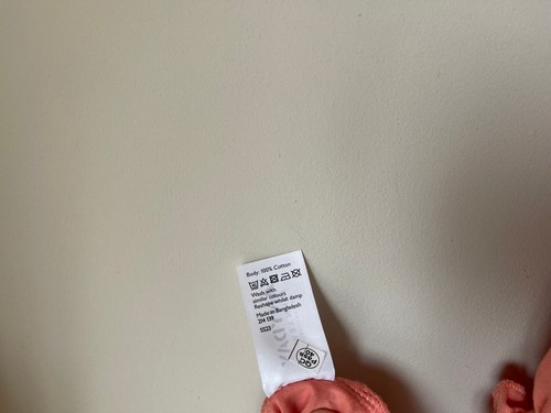 John Lewis Midi Dress Coral Pink T-Shirt Small / UK 8-10 - BNWT RRP 32 - Picture 11 of 11