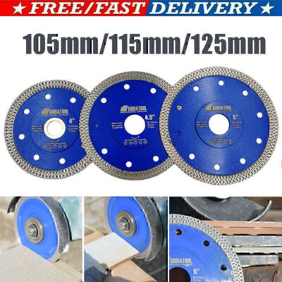 2pcs 4in/4.5in/5in Diamond Saw Blades Cuts Tile Marble Dry Cutting Discs Wheel o