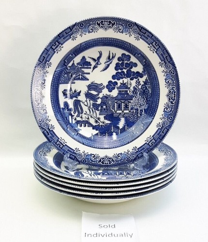 Churchill Willow Pattern Dinner & Tea Items - Sold Individually - Blue & White - Picture 8 of 191