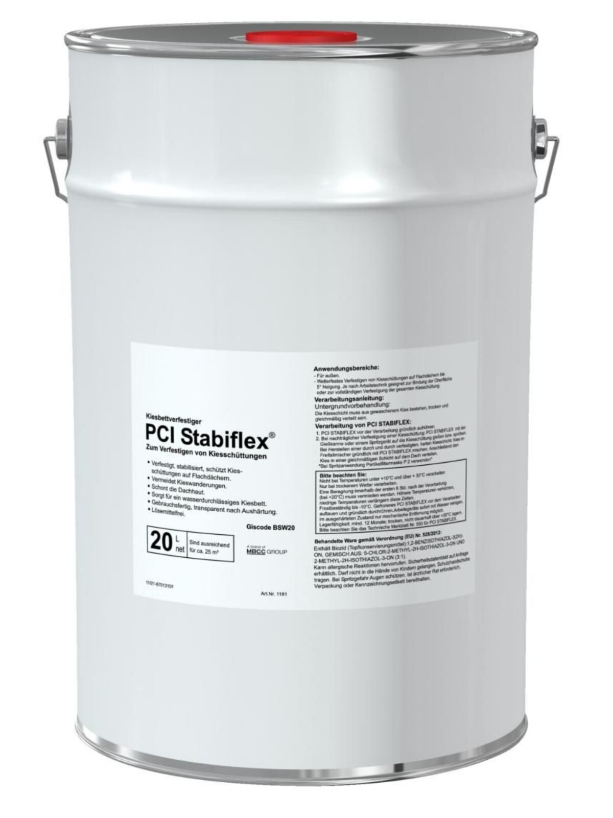 PCI Stabiflex 20 L fijador de lecho de grava solidificación de vertidos de grava techo plano