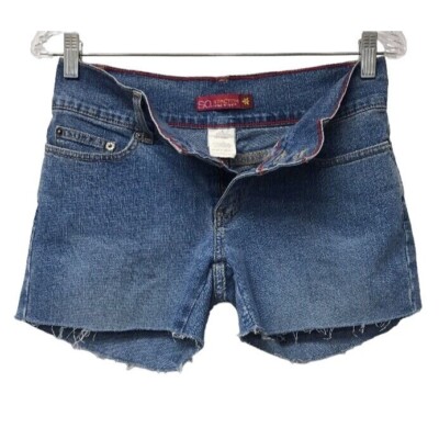 So Womens Size 5 Average Shorts Denim Blue Stretch Cut Offs | eBay