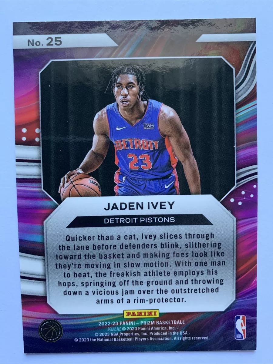 Jaden Ivey Autographed Rookie Card With Coa 