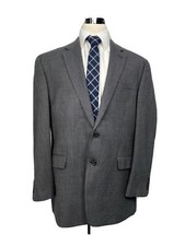 Chaps Ralph Lauren Mens Gray 100 Lambs wool Sport Coat Blazer 44L