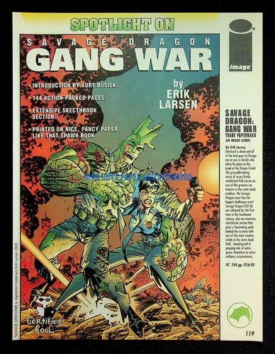 Savage Dragon Gang War Image Comics 1999 Trade Print Magazine Ad Poster ADVERT - Picture 1 of 2