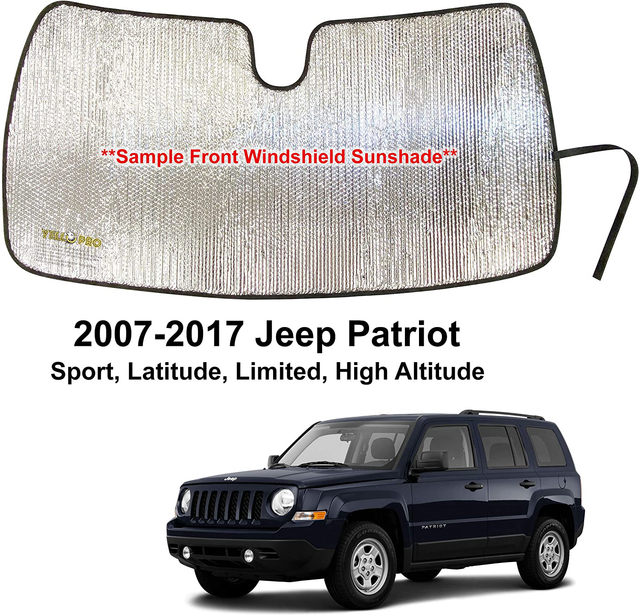 YelloPro Custom Fit Reflective Windshield Sunshade for Jeep Patriot