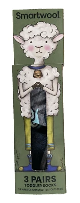 Lot Smartwool Toddler Boys Trio Socks 3 Prs Merino Wool Gift Box 12 - 24 1T 2T