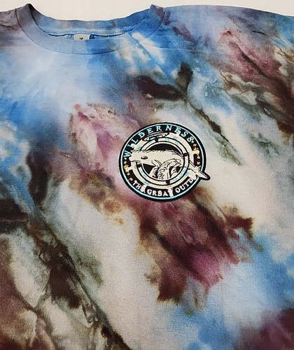 Gildan Procion Ice Tie Dye T-shirt Youth XL Patch Wilderness The Great Outdoor - Picture 7 of 23
