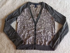 Tommy Hilfiger Woman's Gray Wool Cashmere Sweater Cardigan XS SOFT EUC