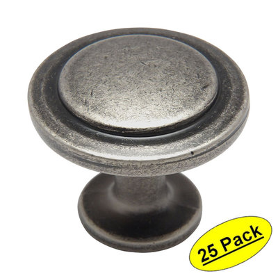 *25 Pack* Cosmas Cabinet Hardware Weathered Nickel Round Cabinet Knob #5560WN