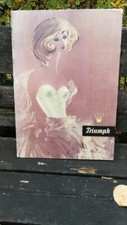 50er 60er Werbeschild Triumph Korsett W&auml;scheMode hautnah Fashion doppelseitg