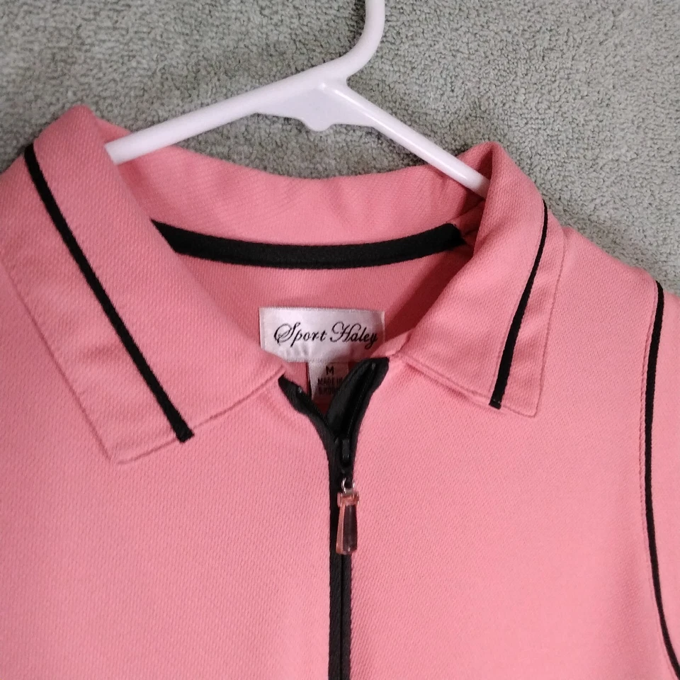 Camiseta sin mangas deportiva Haley Activewear para mujer talla M rosa marrón sin mangas con cremallera Foto 4 de 4