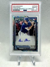 Sam Shaw 2024 Bowman Speckle Refractor Auto /299 PSA 10