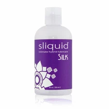 Sliquid Naturals Silk HYBRID water-based  Silicone Sex Lubricant 8.5oz