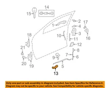 CHRYSLER OEM 09-10 Avenger Front Door Lock Hardware-Handle, Inside 1FV221D1AC