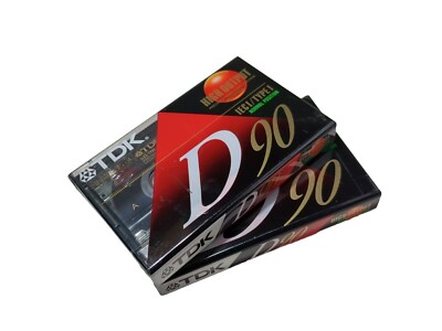 LOT of 2 New Unopened TDK D90 Type 1 Audio Cassettes JAPAN/US