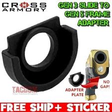CROSS ARMORY Slide Adapter Plate to use a GL0CK GEN 3 SLIDE on a GEN 4 / 5 FRAME