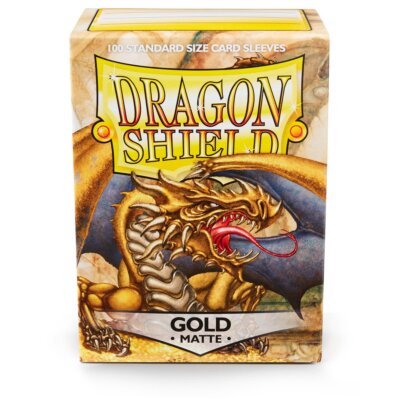 Matte Gold Card Sleeves Box 75 Single 65 Double Archival Safe Durable Quality