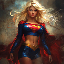 Supergirl 16" x 16" Fine Art Print v148
