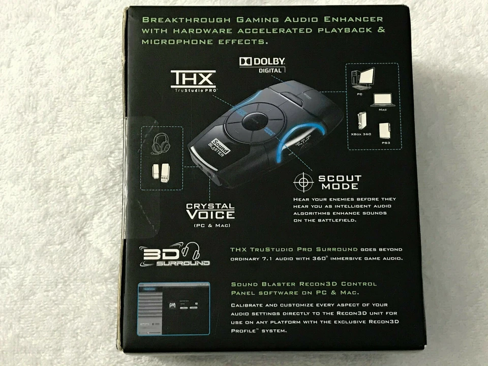 Creative Sound Blaster Recon3D THX USB External Sound Enhancer 4 PC MAC PS3 XBOX - Image 4 of 4