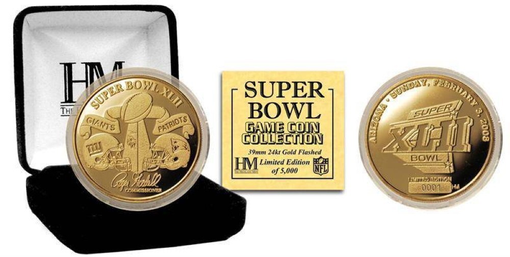 NFL Super Bowl XLII Limited Edition Official Flip Coin - Bronze | eBay