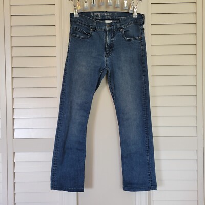 Quiksilver Jeans Womens Size 28 Blue Denim Straight Leg Low Rise Medium Wash