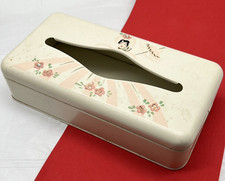 Vtg Tissue Box Metal Holder Ransburg Hand Painted DIY Project