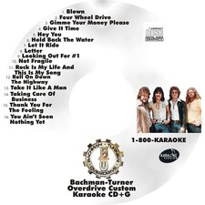 CUSTOM KARAOKE BACHMAN-TURNER OVERDRIVE 16 GREAT SONG cdg CD G BTO GEARHEAD RARE