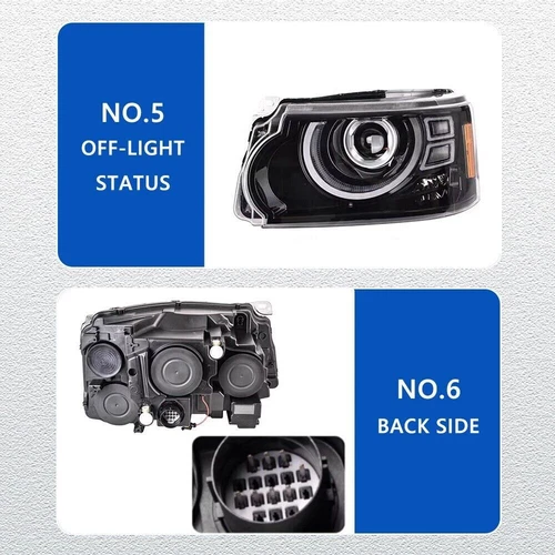 For Land Rover Range Rover Sport 2006-2013 Pair Of LED Front Headlight Assembly - Picture 7 of 12