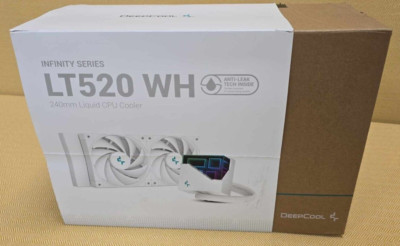 DeepCool Flüssigkeitskühler LT520 240mm 4. Gen Zweikammerpumpe 3100U/min weiß