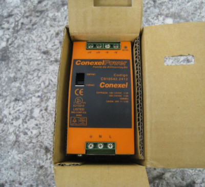 New Weidmuller Conexel Power C910542.2412 100-240VAC / 24V 5A Power Supply