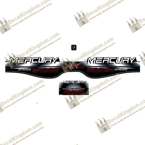 Mercury 97-98 Offshore BlackMax Outboard Engine Decal (Multiple HP) 3M Marine - Picture 3 of 4