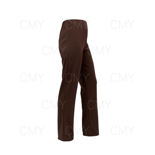 WOMENS BOOTLEG TROUSERS LADIES STRETCH FINELY RIBBED PANTS PULL ON BOTTOMS - Picture 3 of 10