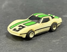 Tyco HO Scale Glow In The Dark Corvette 3 Slot Car Tested  Working