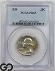 1939 Washington Quarter PROOF PCGS PR 65